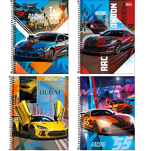 Caderno Universitário X-RACING 1M 80F - UND SORTIDA - TILIBRA