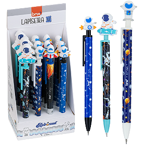 Lapiseira plástica divertida 0,7MM - ASTRONAUT- DISPLAY C/ 12UND - BRW