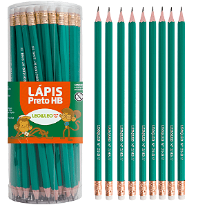 Lápis Grafite HB Resina VERDE - POTE/72 UND - LEO E LEO