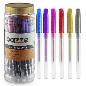 Caneta Gel GLITTER BAZZE COLOR -  POTE 24UND - BAZZE