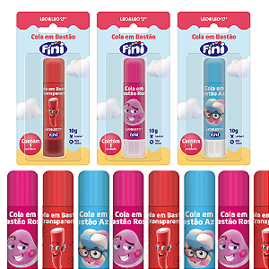 Cola bastão 10 gramas FINI - BLISTER 1 UND CORES SORTIDAS - LEO E LEO