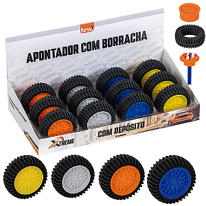 Apontador Plástico e Borracha - XTREME - UNIDADE SORTIDA - BRW