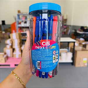 Caneta ESF NEXT COLORS - POTE C/50 UND SORTIDAS - CIS