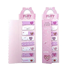 Bloco Adesivo My HEART ROSA  - UNIDADE - FOFY