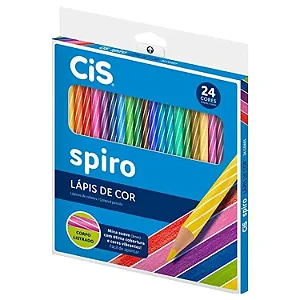 Lápis de cor SPIRO - 24 cores - CIS