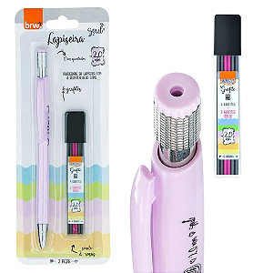 Lapiseira LILÁS 2.0MM COM 6 GRAFITES - BLISTER C/ 1UND - BRW