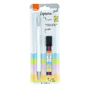 Lapiseira Branca 2.0MM COM 6 GRAFITES - BLISTER C/ 1UND - BRW