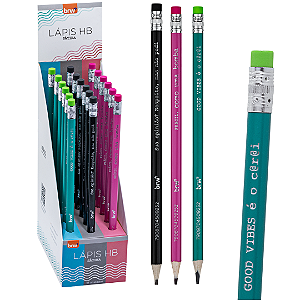 Lápis HB SÁTIRA - RESINA TRIANGULAR - DISPLAY C/ 18UND - BRW