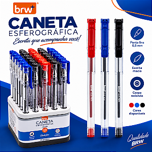 Caneta Esferográfica 0,5 MM ESCRIBA - DISPLAY C/ 30UND - BRW