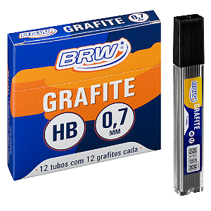 Grafite HB 0.7MM 12UND  - CAIXA C/ 12 TUBOS - BRW