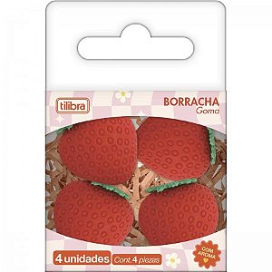 Borracha Morangos BE BERRY BLISTER C/4 - TILIBRA