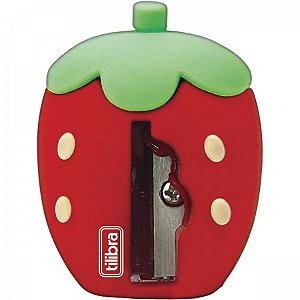 Apontador 1 furo Morango BE BERRY - UNIDADE - TILIBRA