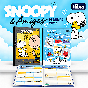 Agenda Planner Grampeado SNOOPY 2027- UND SORTIDA - TILIBRA