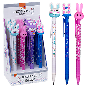Lapiseira Plástica 2.0MM RABBITS - DISPLAY C/ 12UND - BRW
