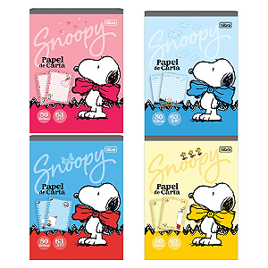 Caderno colado PAPEL CARTA SNOOPY 50F - UNIDADE - TILIBRA