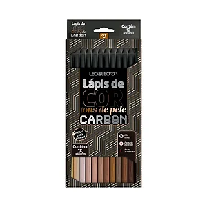 Lápis de cor CARBON 12 CORES TONS DE PELE - LEO E LEO