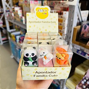 Apontador FAMILIA CUTE  - CAIXA 12 UND  - FOFY