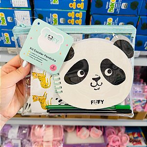 Kit Escolar Pandinha - KIT 4 PEÇAS  - FOFY