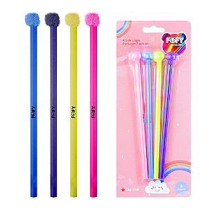 Kit de Lápis POMPOM FASHION - BLISTER 4 UND  - FOFY