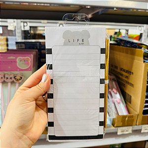 kit de Bloco de Anotações Preto e Branco - KIT 2 PEÇAS - FOFY