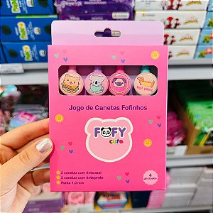 Caneta FOFINHOS  - KIT 4 UND  - FOFY