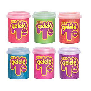 Gelelé Slime Pote 152g Glitter - UNIDADE SORTIDA  - DOCE BRINQUEDO
