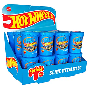 Gelele Slime Pote 180g Hot Wheels - CAIXA 24 UND - DOCE BRINQUEDO