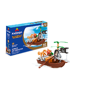 Bloco de montar BARCO PIRATA 62 PCS - XALINGO