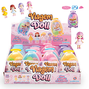 Boneca de Brinquedo Viagem Doll 9 cm - UNIDADE SORTIDA - POLIBRINQ