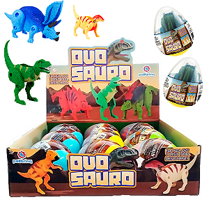 Brinquedo Animais OVOSAUROS  - UNIDADE SORTIDA - POLIBRINQ