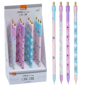 Lapiseira Plástica 0,7MM LONG LINE - DISPLAY C/ 12UND - BRW