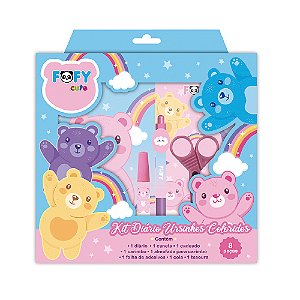 Kit diário Ursinhos Coloridos- KIT 8 PEÇAS  - FOFY