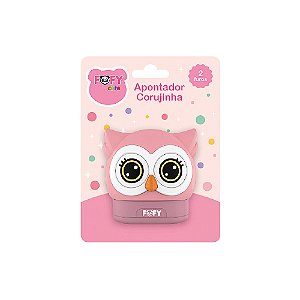 Apontador 2 Furos Corujinha - BLISTER 1 UND PINK - FOFY