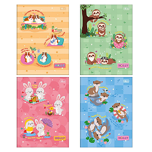 Caderno Brochura CD 1/4 HOLLY 80F - UND SORTIDA - TILIBRA