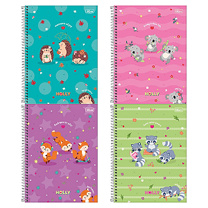 Caderno CD UNIV HOLLY 1M 80F - UND SORTIDA - TILIBRA