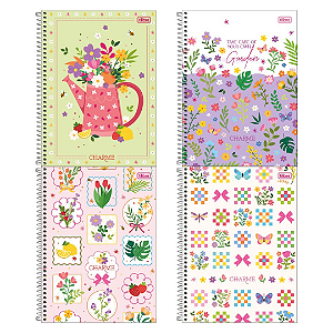 Caderno CD UNIV CHARME 1M 80F - UND SORTIDA - TILIBRA