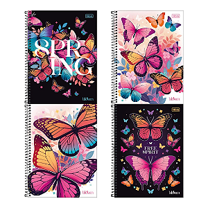 Caderno CD UNIV BLOOM 1M 80F - UND SORTIDA - TILIBRA