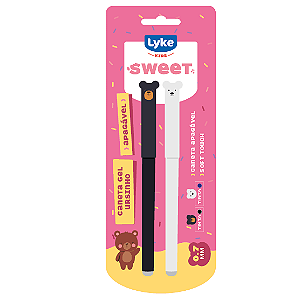 Caneta Gel Apagável 0.7MM - AZ/PR - BLISTER 2 UND - LYKE