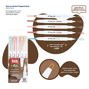 Marca texto HOLIC FRAPUCCINO  - BLISTER 5 CORES - TRIS