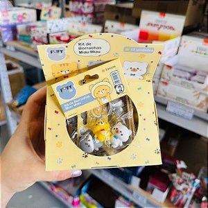 Borrachas Kit MIAU MIAU - UNIDADE BLISTER 3 BORACHAS  - FOFY