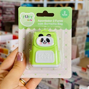 Apontador 2 furos BAG VERDE - BLISTER 1 UND - FOFY