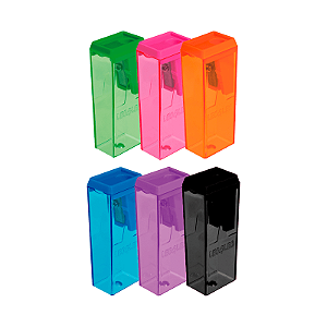 Apontador BLOCO 6CM/DEPOSITO -  BLISTER 1 UND CORES SORTIDAS  -  LEO E LEO