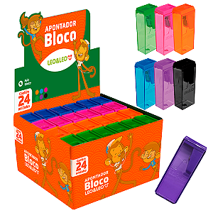 Apontador Bloco 6CM/DEPOSITO - CX/24 UND -  LEO E LEO