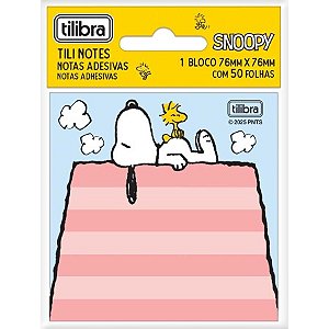 Bloco Tilinotes SNOOPY 76X76MM - BLISTER 1 UND - TILIBRA