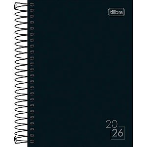 Agenda Espiral SPICE PRETA  M5 - UND SORTIDA - TILIBRA