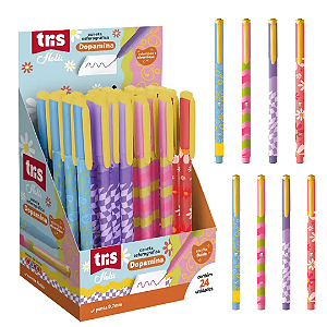 Caneta Esferográfica HOLIC DOPAMINA 0.7 - DISPLAY 24 UND - TRIS