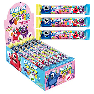 Doce MALLOWDREAM BOMBOM MONSTERS RECHEADO 16G - DISPLAY 24 UND - DANILLA