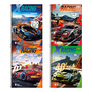 Caderno CD UNIV X-RACING 16M 256F - UNIDADE SORTIDA - TILIBRA
