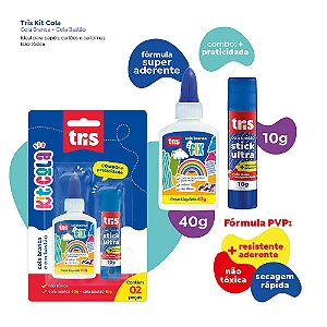 Cola KIT TRIS BRANCA 40G + BAST 10G - BLISTER 2UND - TRIS