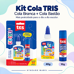 KIT COLA BRANCA 40G + BAST 10G - BLISTER 2UND - TRIS
